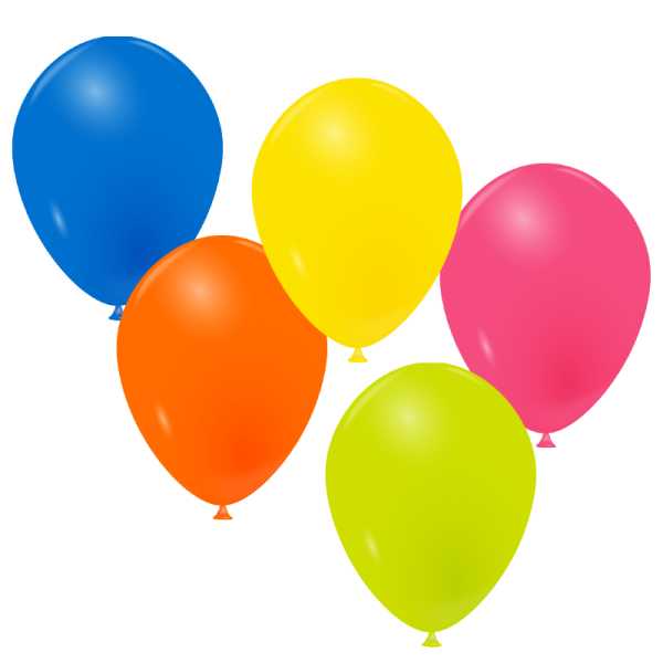 Ballons multicolores opaques
