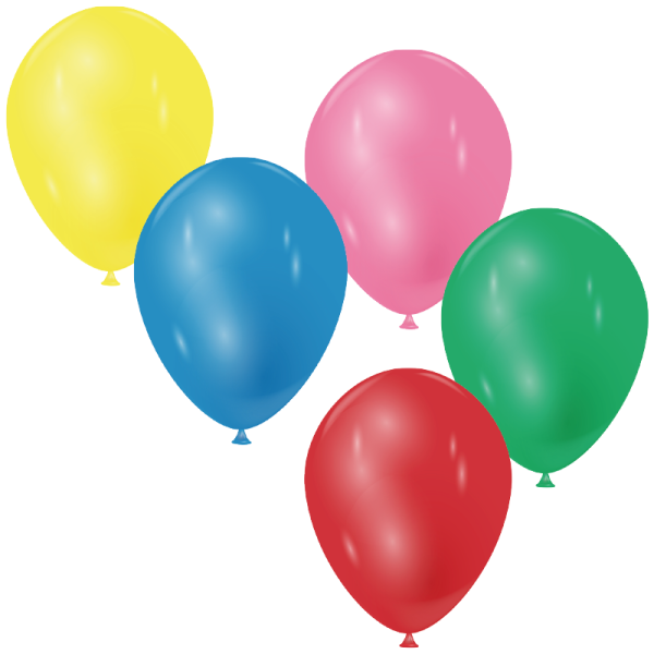 Ballons multicolores nacrés