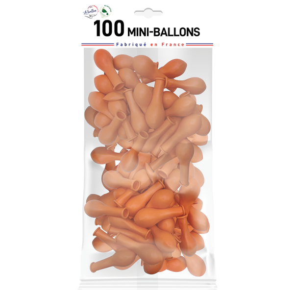 Mini-ballon orange opaque – Image 3