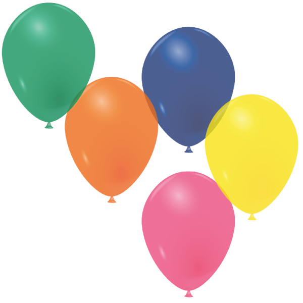 Ballons multicolores cristal
