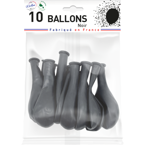Ballon noir opaque – Image 2