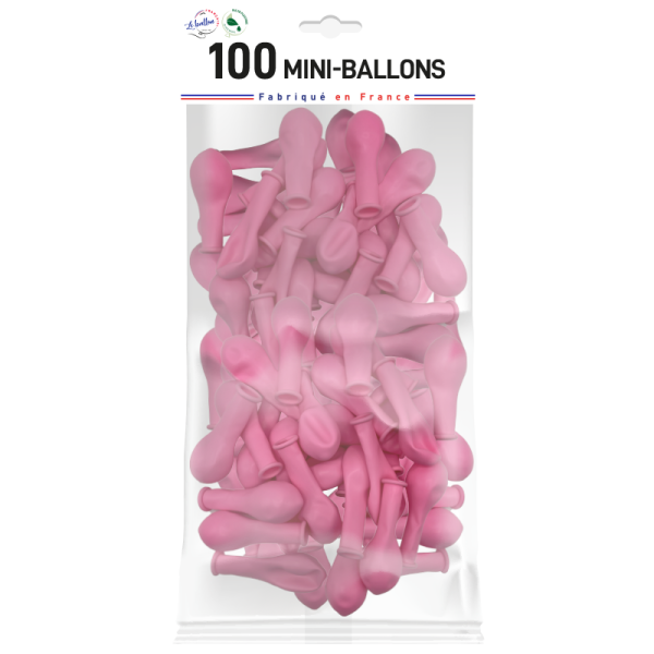 Mini-ballon rose opaque – Image 3