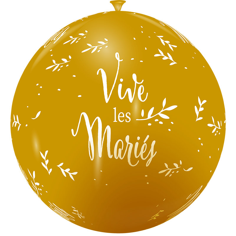 Featured image for “Ballon géant nacré vive les mariés”