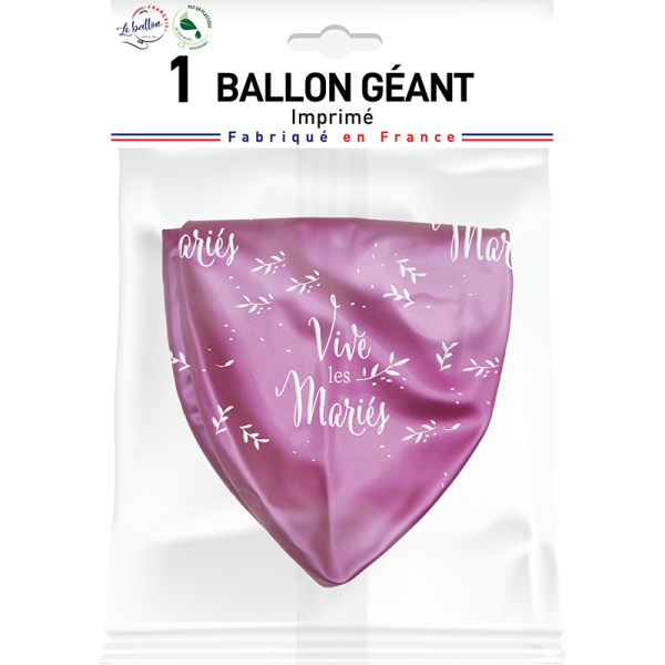 Ballon géant nacré vive les mariés – Image 2