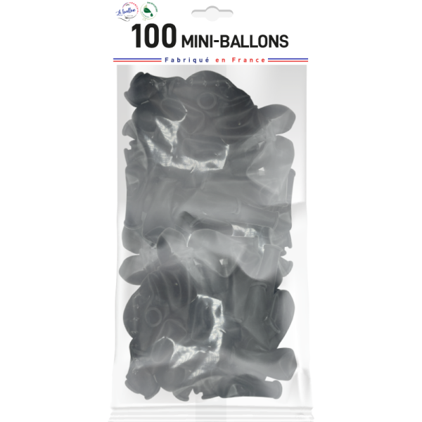 Mini-ballon noir opaque – Image 3