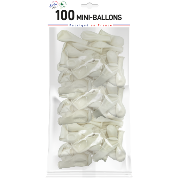 Mini-ballon blanc opaque – Image 3
