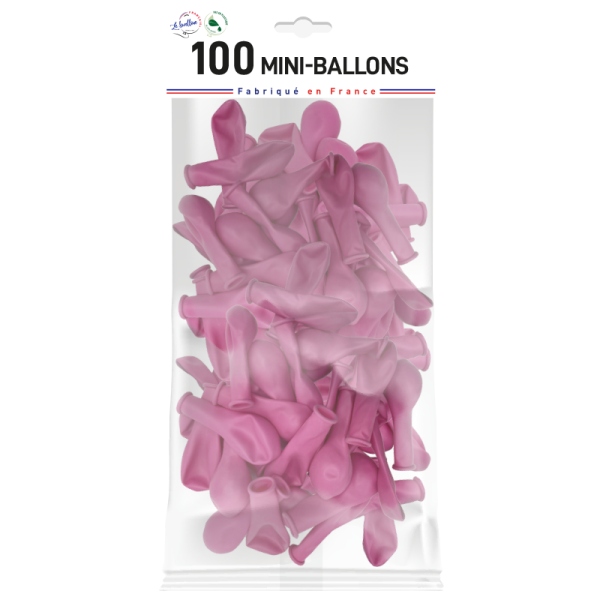 Mini-ballon rose bonbon opaque – Image 3