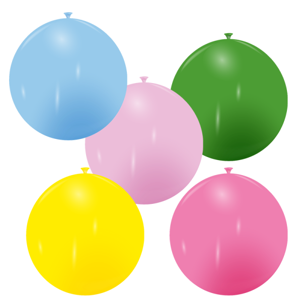 Ballons opaques multicolores