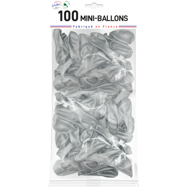 Mini-ballon argent nacré – Image 3
