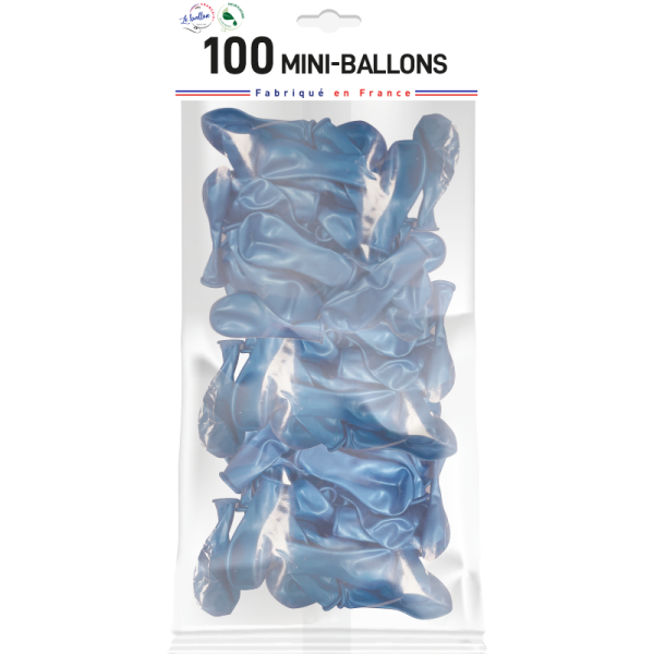 Mini-ballon bleu pâle nacré – Image 3