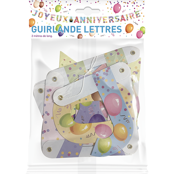 Featured image for “Guirlande lettres en carton "Joyeux Anniversaire"”