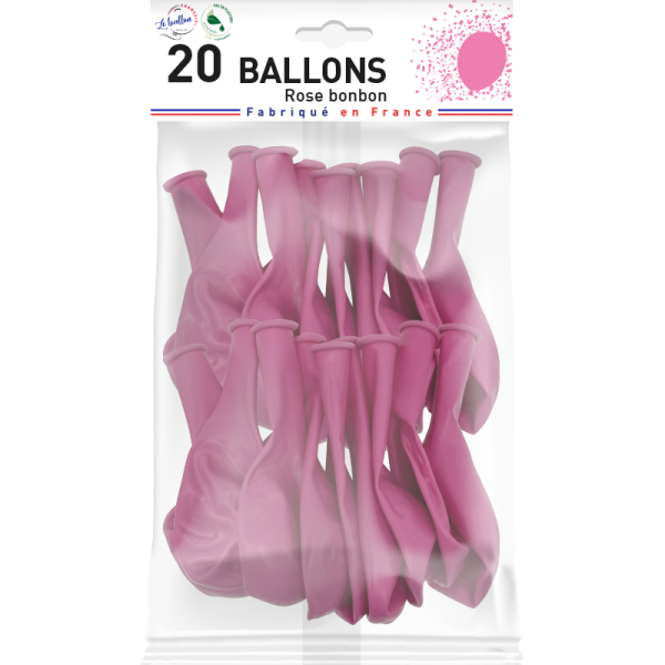 Ballon rose bonbon opaque – Image 3