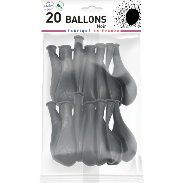 Ballon noir opaque – Image 3