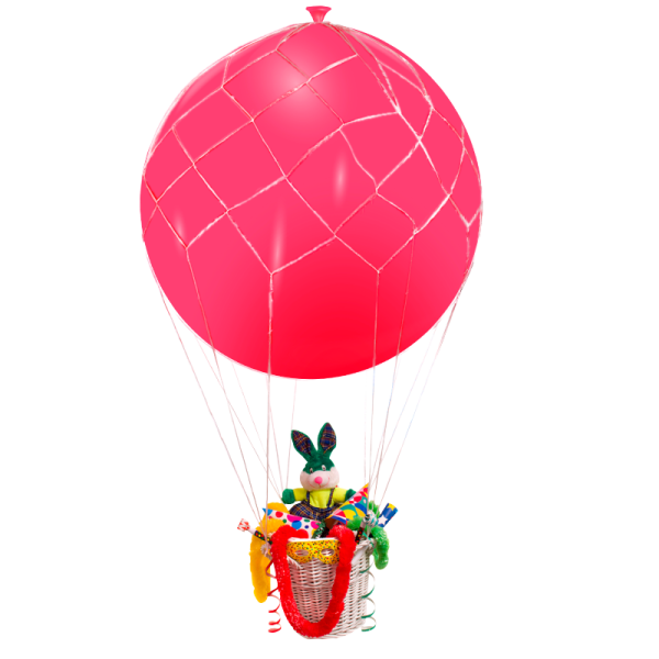 Montgolfière à cadeaux