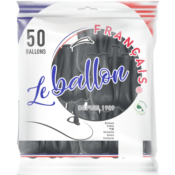 Ballon noir opaque – Image 4