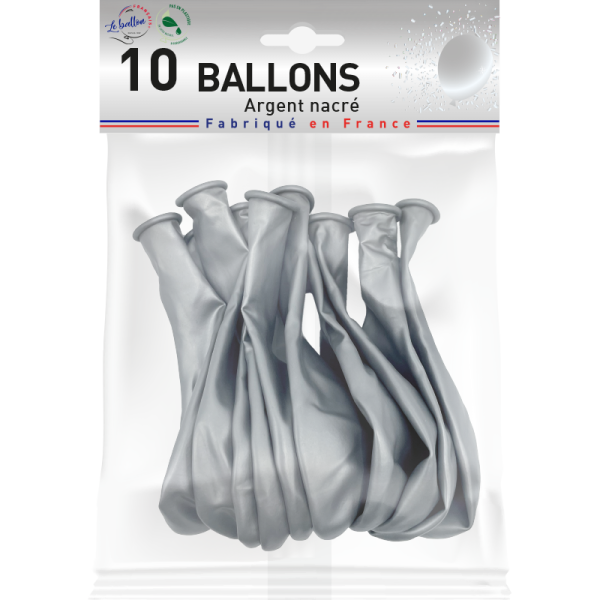 Ballon argent nacré – Image 2
