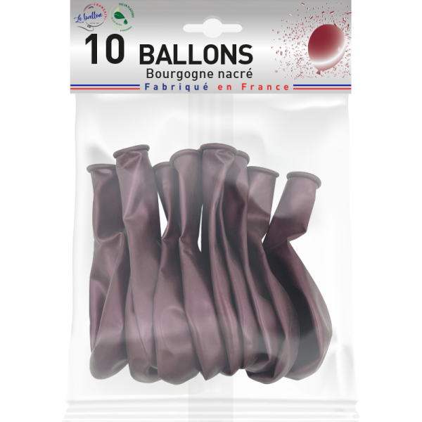 Ballon bourgogne nacré – Image 2