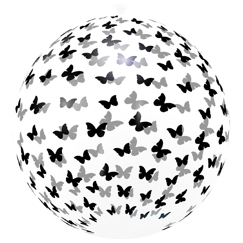 Featured image for “Ballon géant cristal papillons”