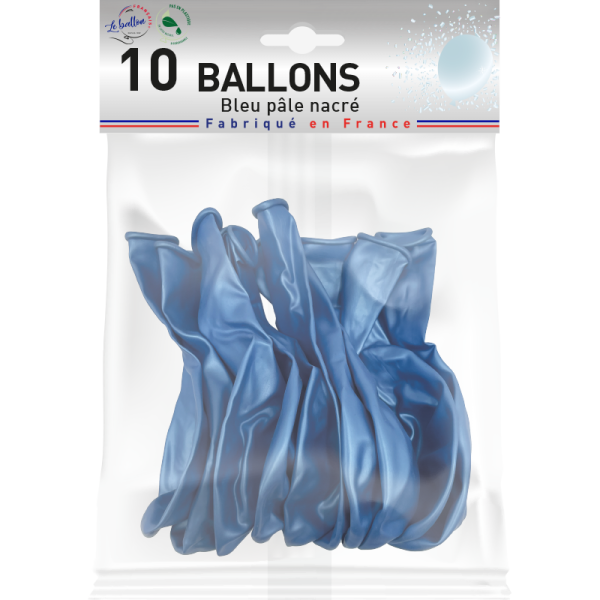 Ballon bleu pâle nacré – Image 2