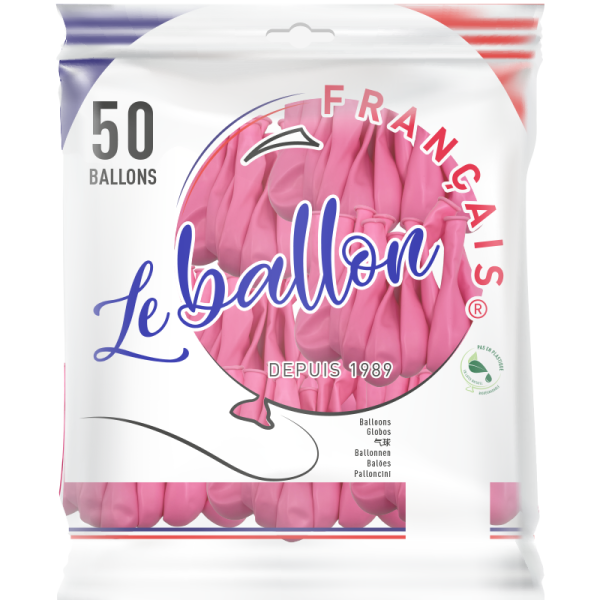 Ballon rose opaque – Image 4