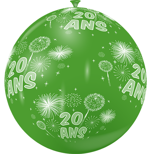 Featured image for “Ballon géant feux d'artifice 20 ans”
