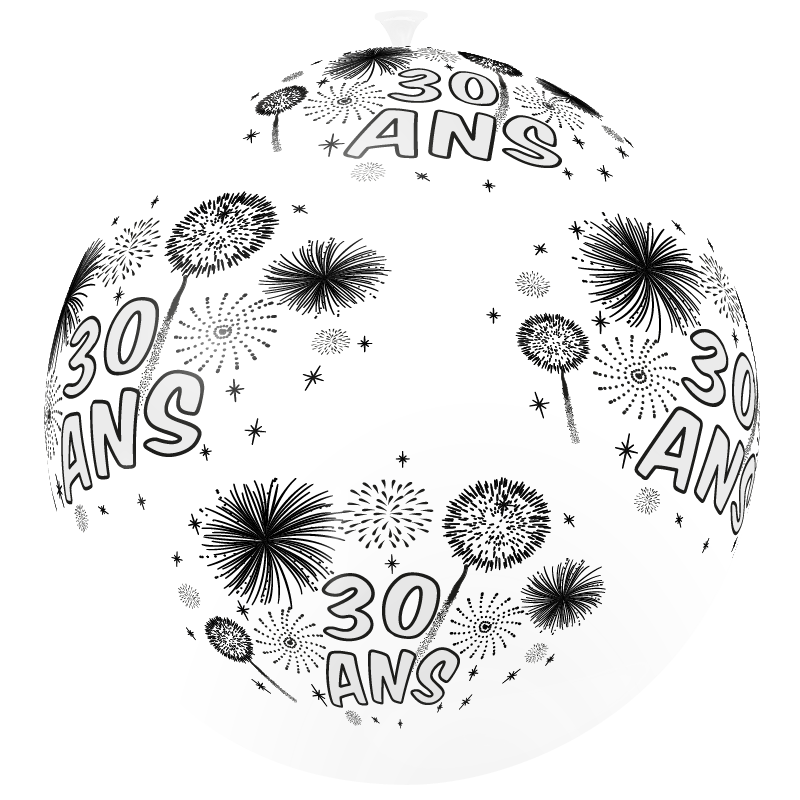 Featured image for “Ballon géant feux d'artifice 30 ans”