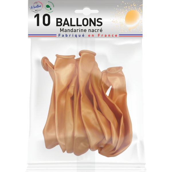 Ballon mandarine nacré – Image 2