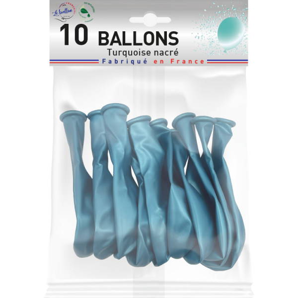 Ballon turquoise nacré – Image 2
