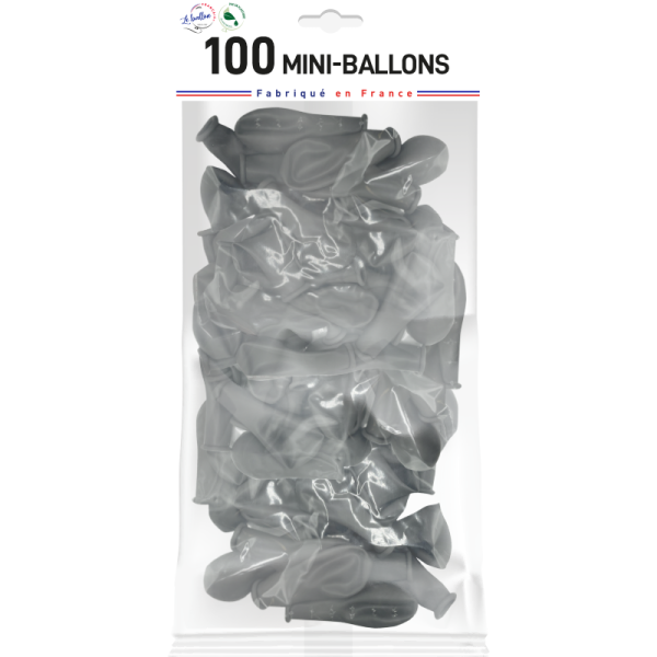 Mini-ballon gris opaque – Image 3