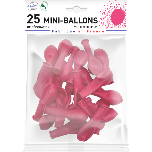 Mini-ballon framboise opaque – Image 2