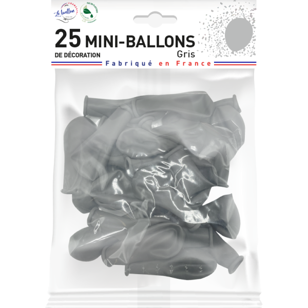 Mini-ballon gris opaque – Image 2