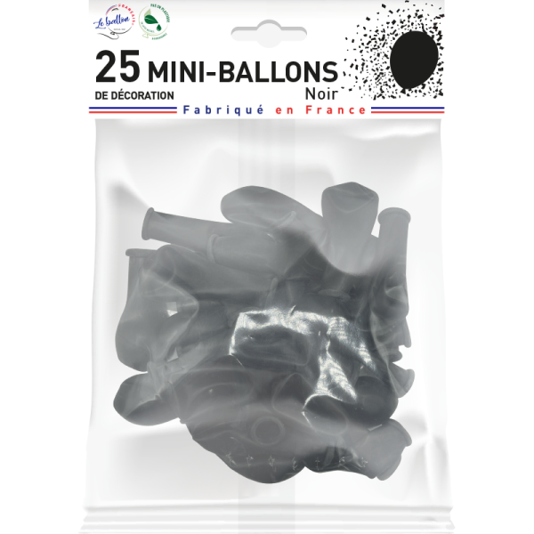 Mini-ballon noir opaque – Image 2