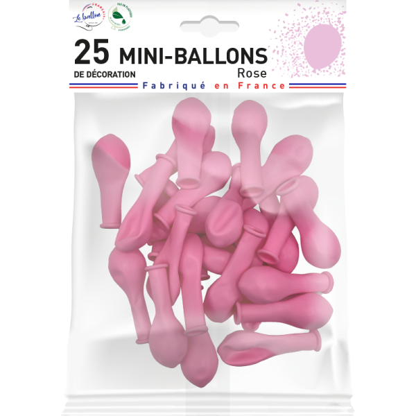 Mini-ballon rose opaque – Image 2
