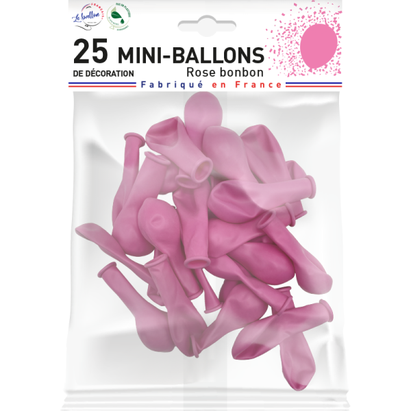 Mini-ballon rose bonbon opaque – Image 2
