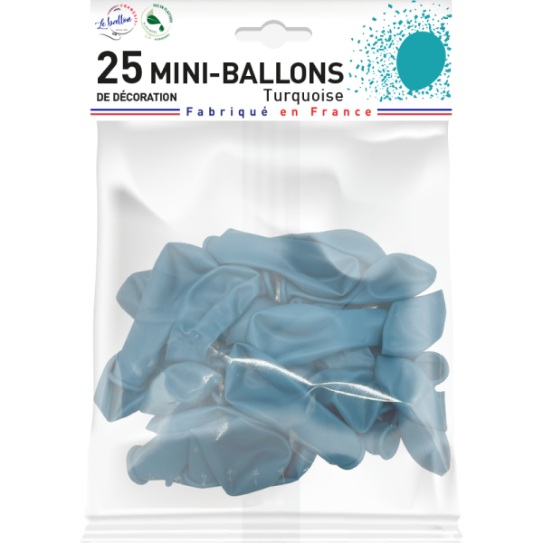 Mini-ballon turquoise opaque – Image 2