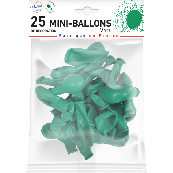 Mini-ballon vert opaque – Image 2