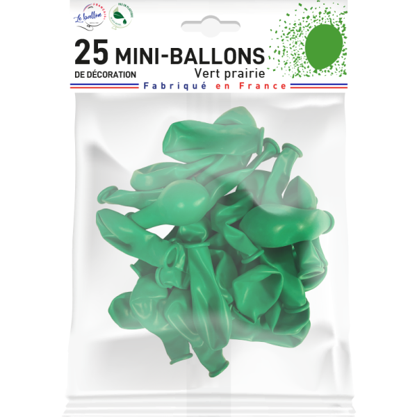 Mini-ballon vert prairie opaque – Image 2