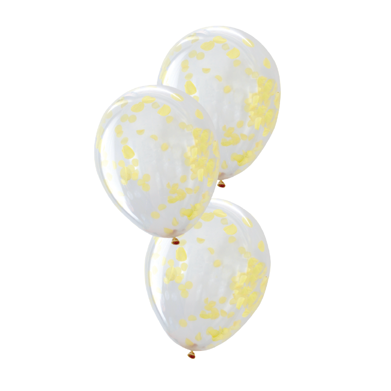Featured image for “Ballon confettis jaune pâle”