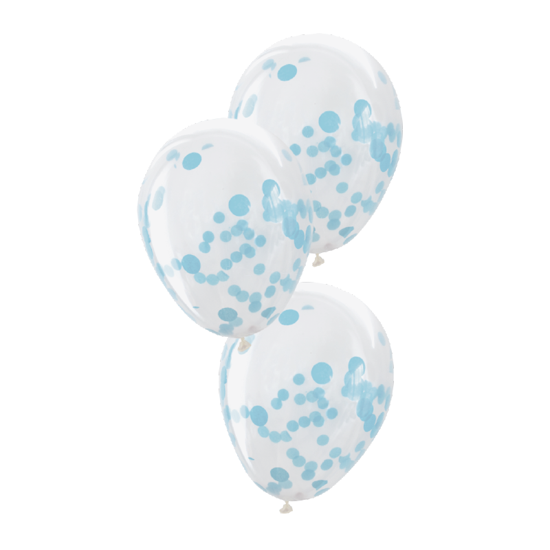 Featured image for “Ballon confettis bleu pâle”