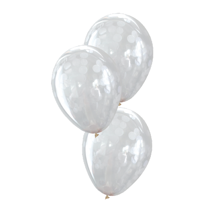 Featured image for “Ballon confettis blanc”