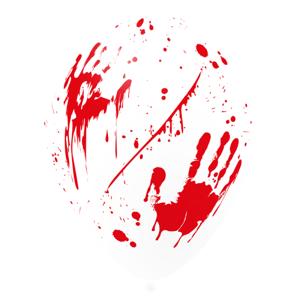 Ballon mains ensanglantées