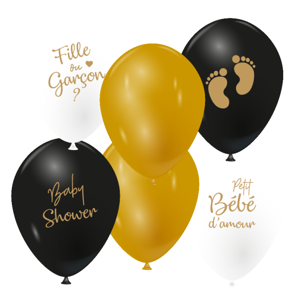 Ballons baby shower mixte