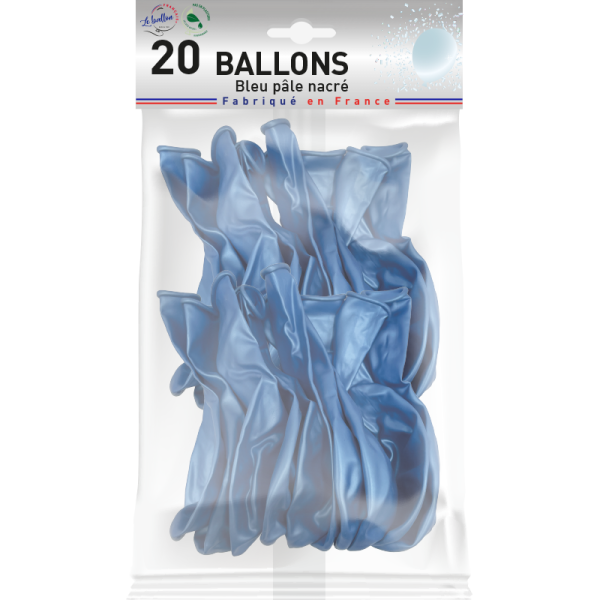 Ballon bleu pâle nacré – Image 3