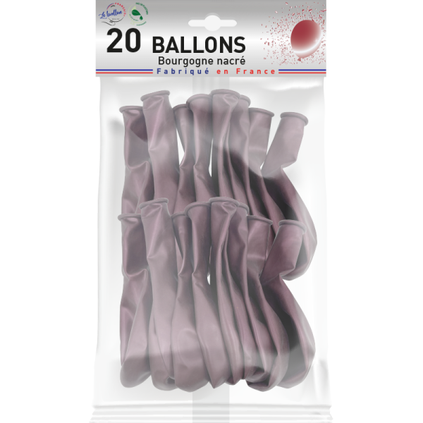 Ballon bourgogne nacré – Image 3