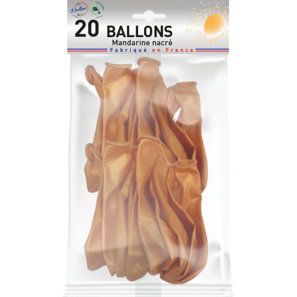Ballon mandarine nacré – Image 3