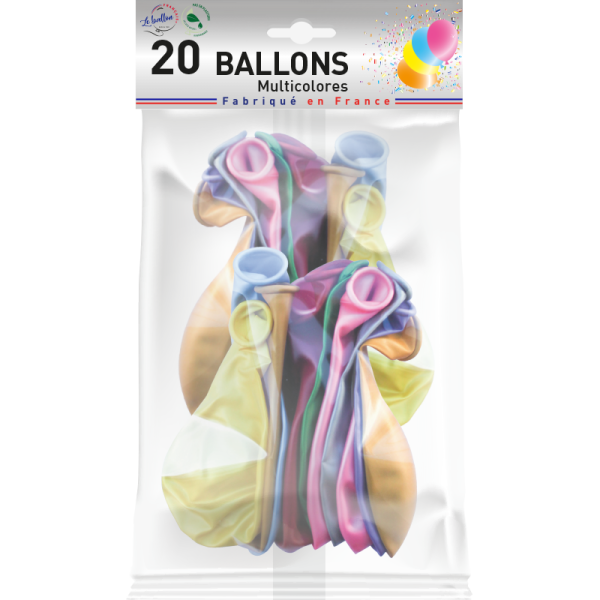 Ballons multicolores nacrés – Image 3