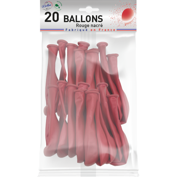 Ballon rouge nacré – Image 3