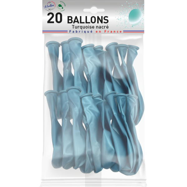 Ballon turquoise nacré – Image 3