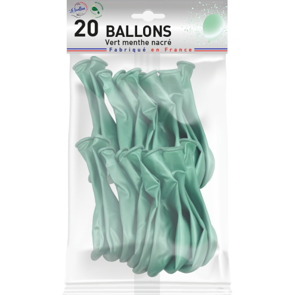 Ballon vert menthe nacré – Image 3