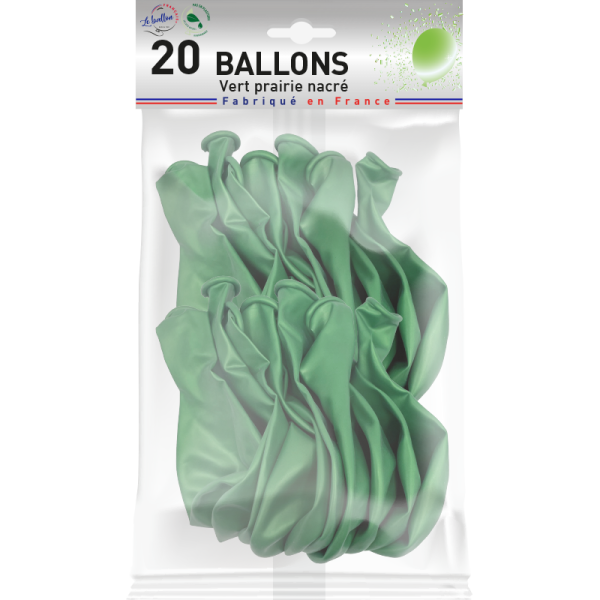 Ballon vert prairie nacré – Image 3